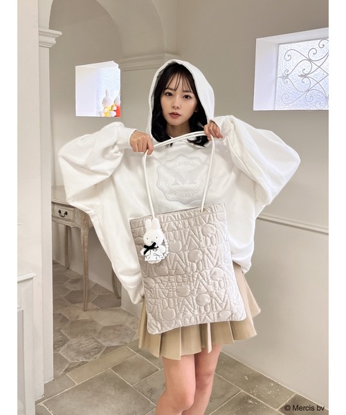 MIIA トートバッグ miffy ベロアキルティングトートバッグ