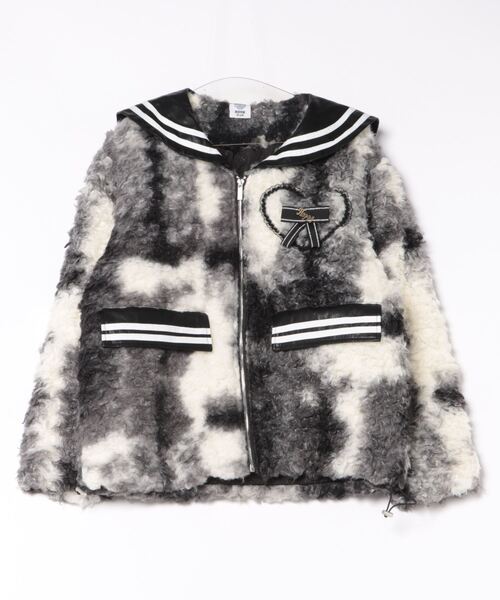 コート アウター 「HOOK」for girls セーラー襟フェイクシープ