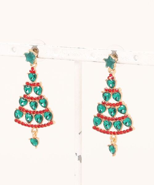 COO+i（クーイ） ピアス クリスマスツリーデザインピアス レディース