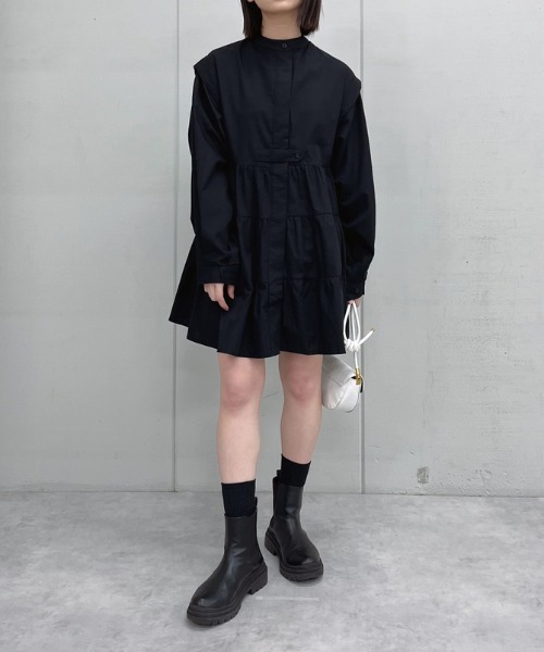 ブラウス シャツ spiritoso ティアードフレアチュニック レディース spiritoso ブラウス シャツ ティアードフレアチュニック