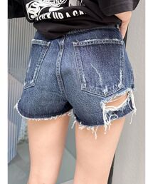 ジーンズ デニム デニムパンツ ハイウエストBACK RIPPEDデニムショートパンツ レディース｜ZOZOTOWN Yahoo!店