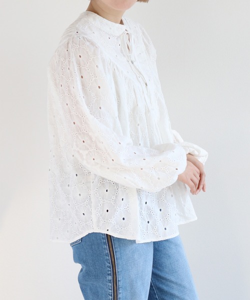 cepo（セポ） ブラウス シャツ 「前後2way」ボトルネック刺繍ブラウス