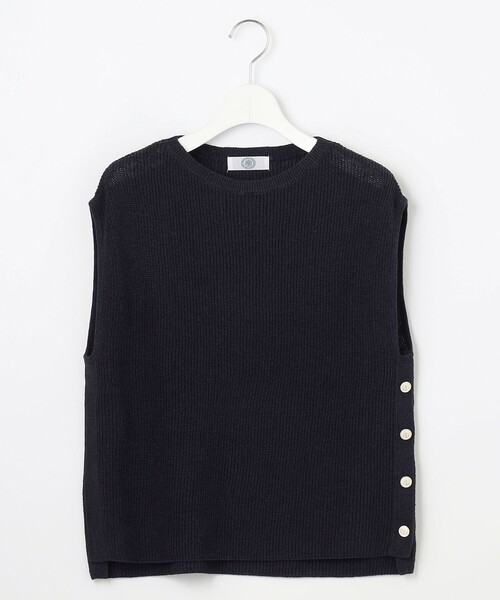 ベスト ジレ 「洗える」Linen Cotton Vest  ニット ベスト レディース J.PRESS ベスト ジレ 「洗える」Linen Cotton Vest ニット