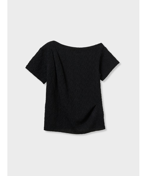 MIESROHE tシャツ シュリンクドレープカットTOPS レディース