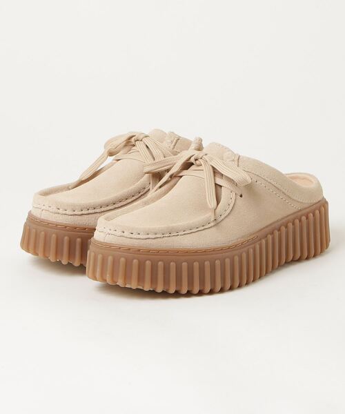 Clarks トーヒルミュール モカシン エクリュスウェード Clarks（クラークス） 厚底 サンダル Torhill Mule / トーヒルミュール