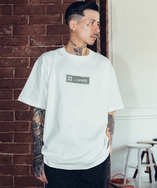 Subciety（サブサエティ） tシャツ Paisley box tee メンズ レディース