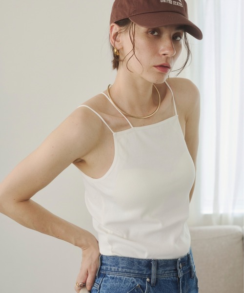 ANGIE カップ付き キャミソール 「3サイズ展開」カップ付き ストラップ