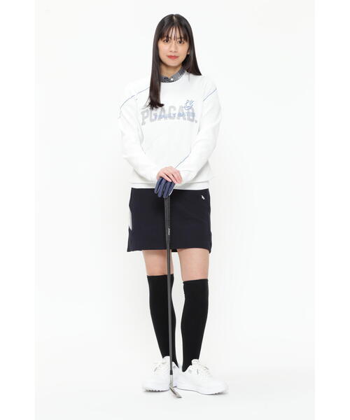 【美品】PEARLY GATES アイボリー ニットセーター Pearly Gates パーリーゲイツ裏地付きカシミア ニットセーター