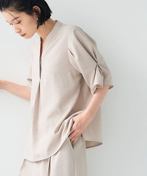 新品未使用！yori コットンストレッチシャツブラウス36 中古・古着通販】YORI (ヨリ) フクレリボンブラウス ホワイト サイズ