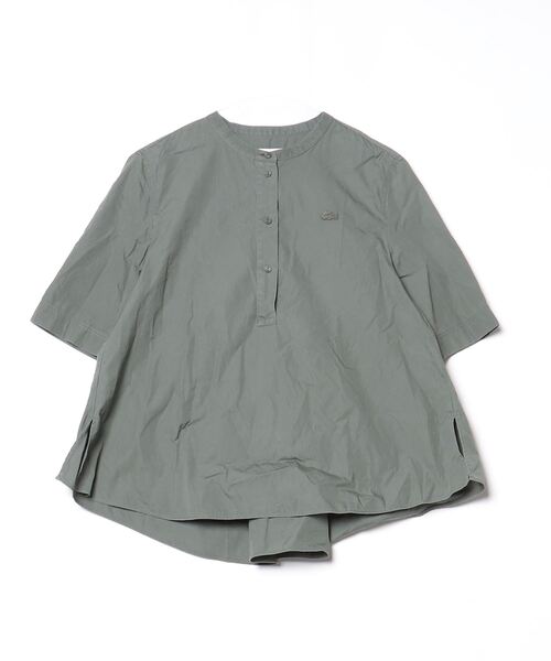 「LACOSTE」 半袖ブラウス 36 モスグリーン レディース