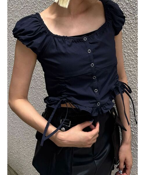 EMODA（エモダ） tシャツ ショートスリーブリボントップ レディース 