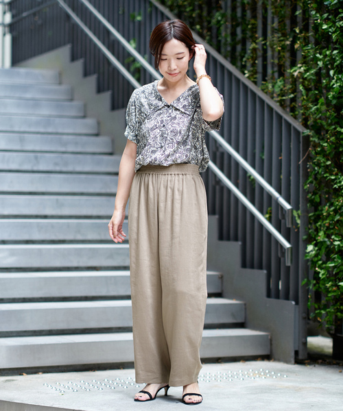 「journal standard L'essage」 半袖ブラウス FREE ブラック レディース journal standard L'essage 「journal L'essage」 半袖ブラウス