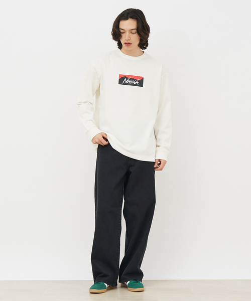NANGA tシャツ 「NANGA/ナンガ」ECO HYBRID BOX LOGO LS