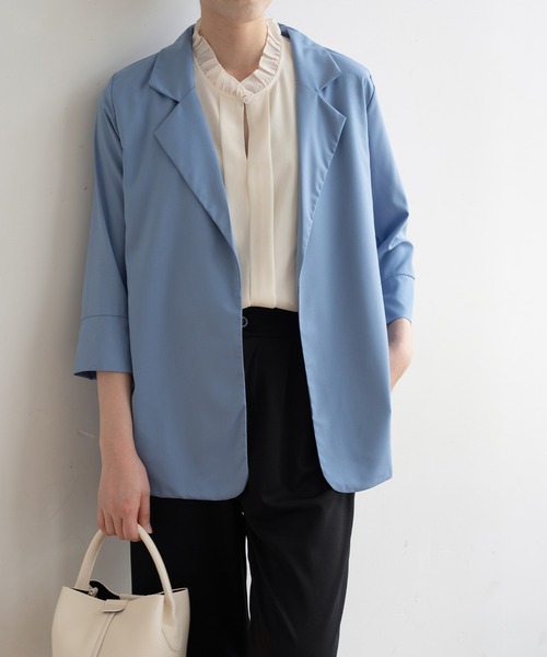 ジャケット テーラードジャケット 「4色展開」秋の軽羽織にシャツ感覚
