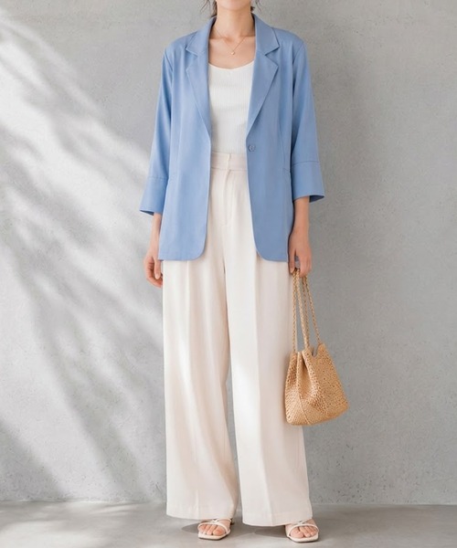 ジャケット テーラードジャケット 「4色展開」 UV対策 にも 夏服 の軽