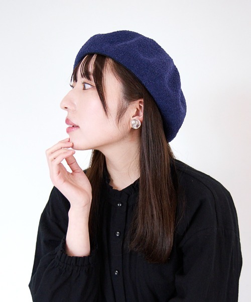 polcadot（ポルカドット） 帽子 ベレー帽 パイル ベレー帽 レディース