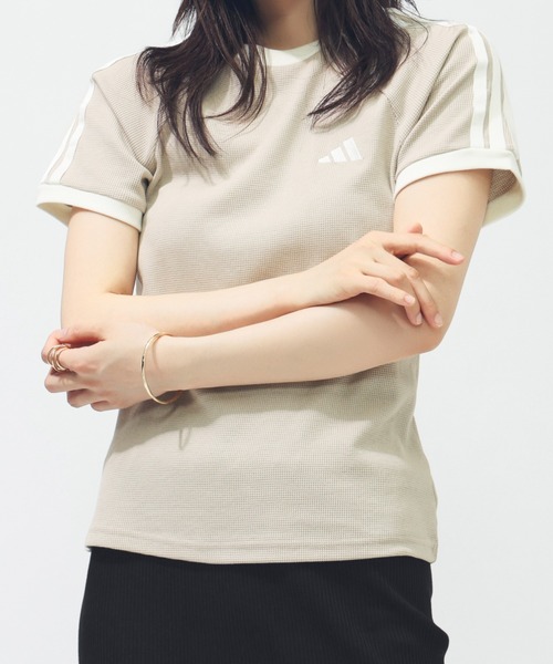 adidas ワッフル Tシャツ Lサイズ ホワイト adidas tシャツ アディダス W LUX CA ワッフルTシャツ AP