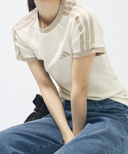 adidas tシャツ アディダス W LUX CA ワッフルTシャツ AP