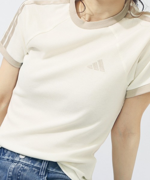 adidas ワッフル Tシャツ Lサイズ ホワイト adidas tシャツ アディダス W LUX CA ワッフルTシャツ AP