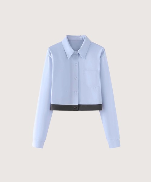 ブラウス シャツ Two Tone Docking Shirt レディース