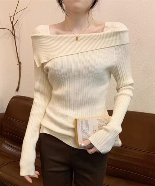 STYLEBLOCK ニット セーター オープンショルダーニット
