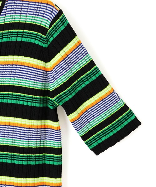 ADAM ET ROPE' ワンピース ハーフZIPニットワンピース