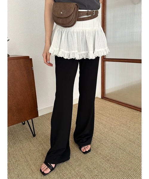 LILY BROWN（リリーブラウン） パンツ レイヤードフレアパンツ