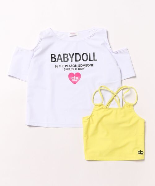 *767* ミニチュア赤ちゃんの服　おでかけセット BABYDOLL（ベビードール） アンサンブル 水陸両用Tシャツ×キャミソール
