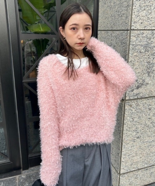 「SNIDEL」 長袖ニット FREE ピンク レディース