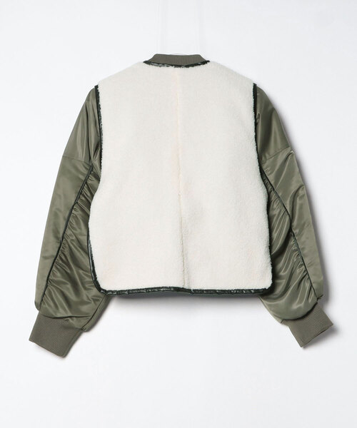 「UN3D.」 ジップアップブルゾン 36 カーキ レディース_画像2