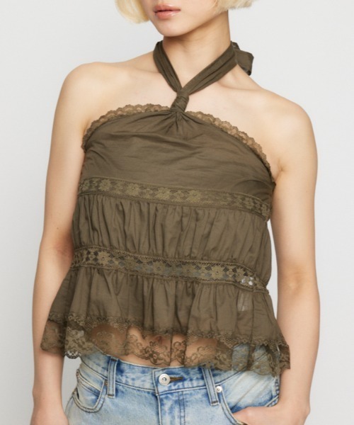 HALTER NECK SOFT トップス　ラグアジェム LAGUA GEM（ラグアジェム） HALTER NECK SOFT トップス レディース
