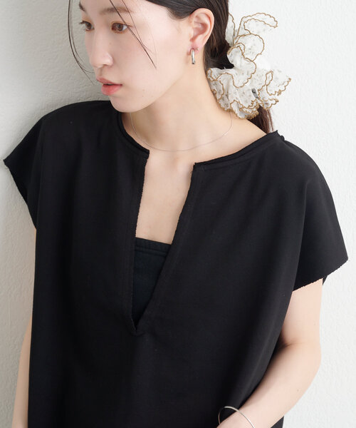 Omekashi tシャツ スウェットVプルオーバー レディース