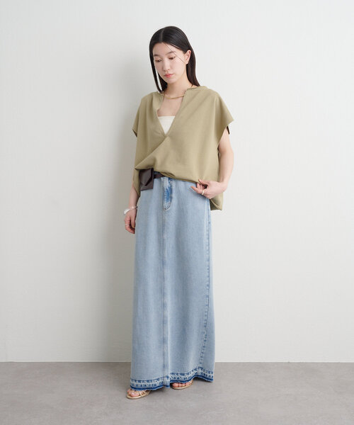 tシャツ スウェットVプルオーバー レディース Omekashi tシャツ スウェットVプルオーバー レディース