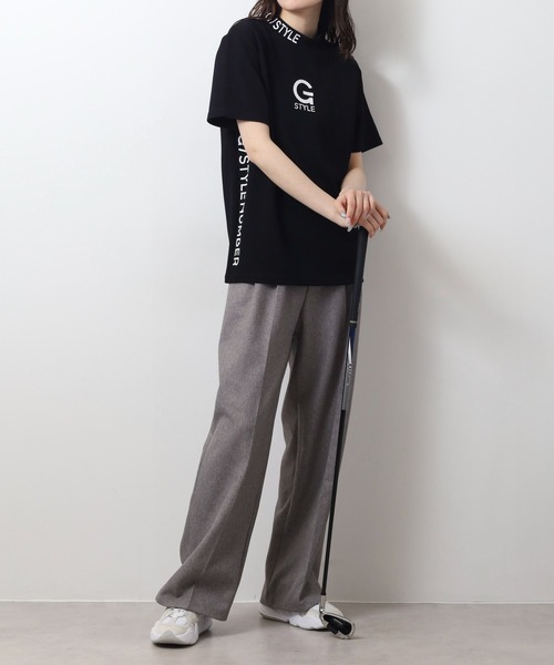 FUNALIVE tシャツ ドライ モックネック ロゴ 半袖Tシャツ メンズ