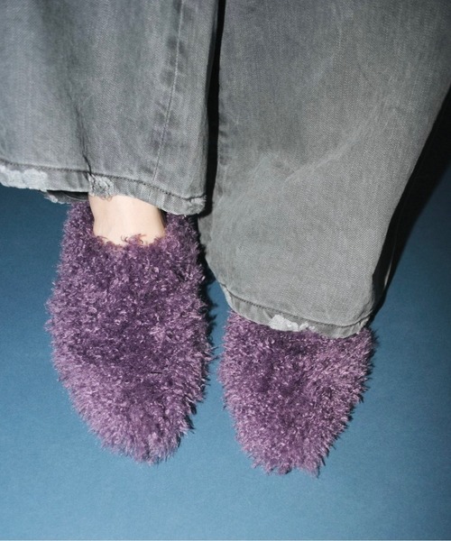 musubore ファーミュールM musubore パンプス pointed toe fur mule / ポインテッドトゥ