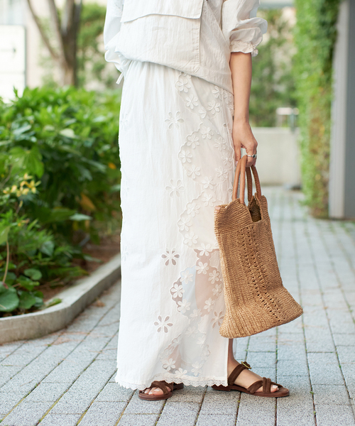 IENA LA BOUCLE スカート レースエンブロボイルスカート