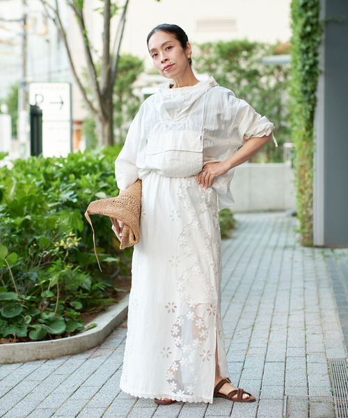 IENA LA BOUCLE スカート レースエンブロボイルスカート