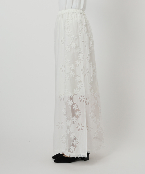 IENA LA BOUCLE スカート レースエンブロボイルスカート