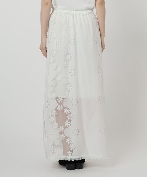 IENA LA BOUCLE スカート レースエンブロボイルスカート
