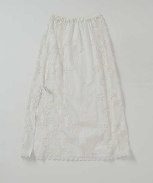 IENA LA BOUCLE スカート レースエンブロボイルスカート