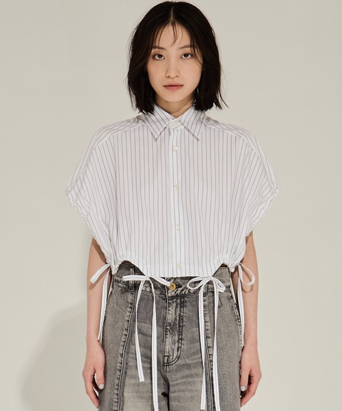 ブラウス シャツ 「UJOH/ウジョー」「STUDIOUS別注」フレンチスリーブシャツ レディース UJOH ブラウス シャツ 「UJOH/ウジョー」「STUDIOUS別注