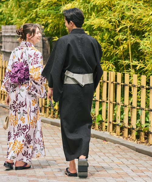 THE CRAFT CREW PRODUCTS 浴衣 縞しじら織り浴衣 3点セット「浴衣＋帯