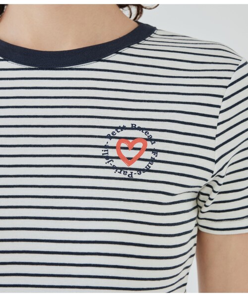 tシャツ PBプリントクルーネック半袖Ｔシャツ レディース PETIT BATEAU tシャツ PBプリントクルーネック半袖Tシャツ