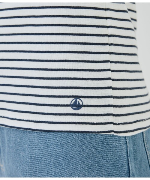 PETIT BATEAU tシャツ PBプリントクルーネック半袖Tシャツ