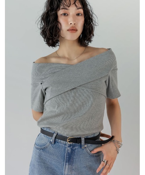 Re:EDIT tシャツ 「2025 SUMMER COLLECTION」2WAYリブカットソー
