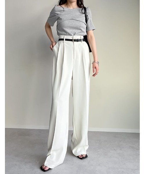 25AW 【2WAY】オフショルカットソー Re:EDIT tシャツ 「2025 SUMMER COLLECTION」2WAYリブカットソー