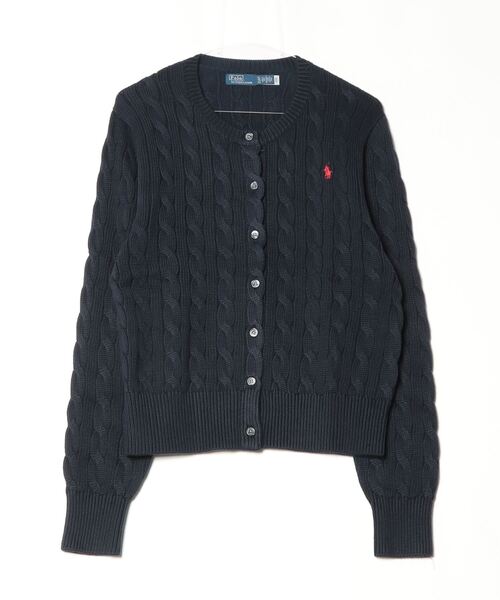 【新品未使用】POLO RALPH LAUREN 長袖 カーディガン 黒 S POLO RALPH LAUREN(ポロラルフローレン) ：カーディガン 黒