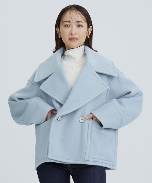 beautiful people（ビューティフルピープル） ピーコート 38 サックス