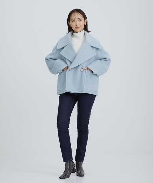 beautiful people（ビューティフルピープル） ピーコート 38 サックス