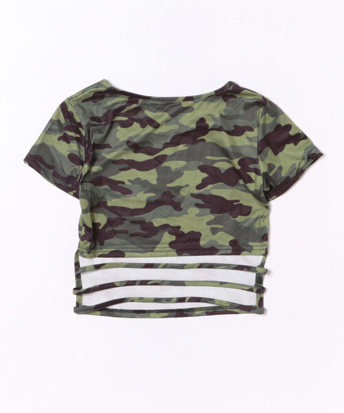 2000ARCHIVES 迷彩柄 半袖Tシャツ 12 COMON+ tシャツ 迷彩柄クロップド丈Tシャツカットソー